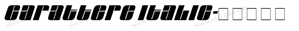 Carattere Italic字体转换
